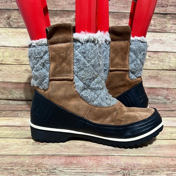 Sorel Brown Leather Tivoli Pull Up Boots - Picture 2 of 9